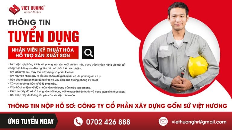 Tuyển dụng nhân viên kỹ thuật hóa - Hỗ trợ sản xuất sơn
