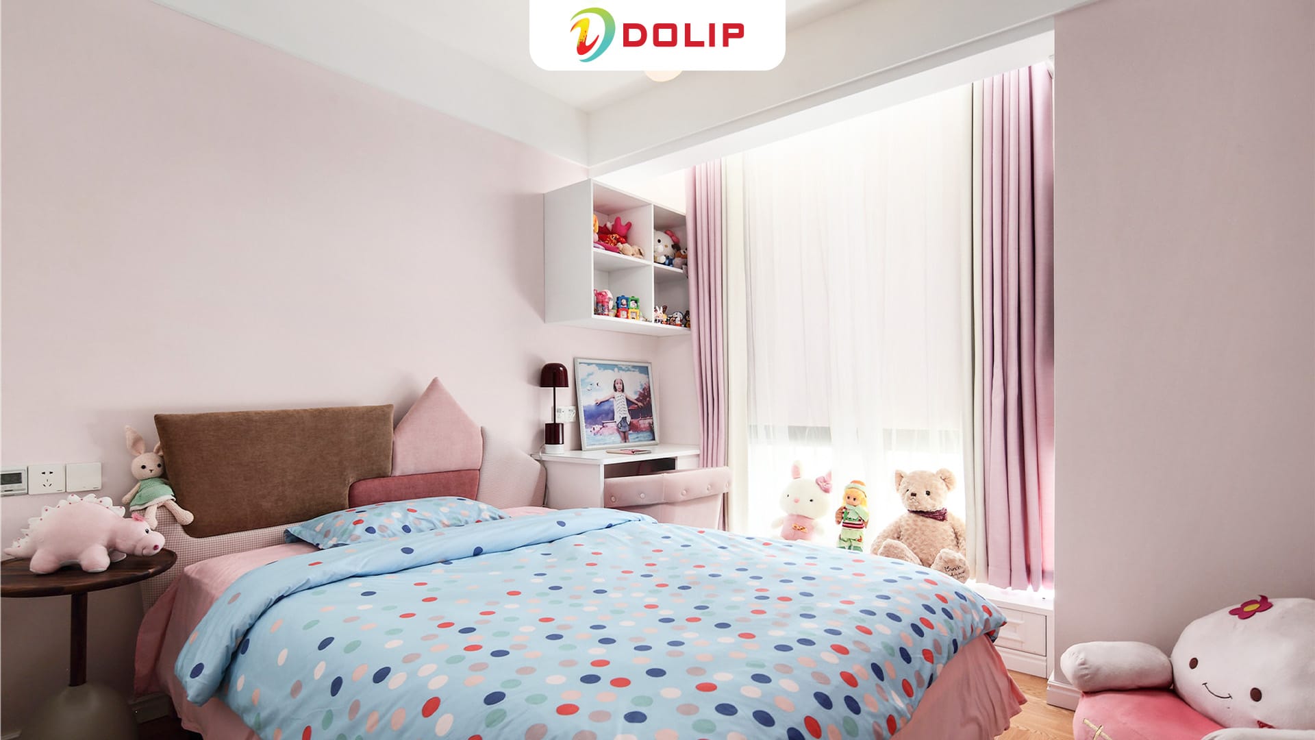 Phòng ngủ màu pastel nhẹ nhàng nữ tính - DL137 - 3