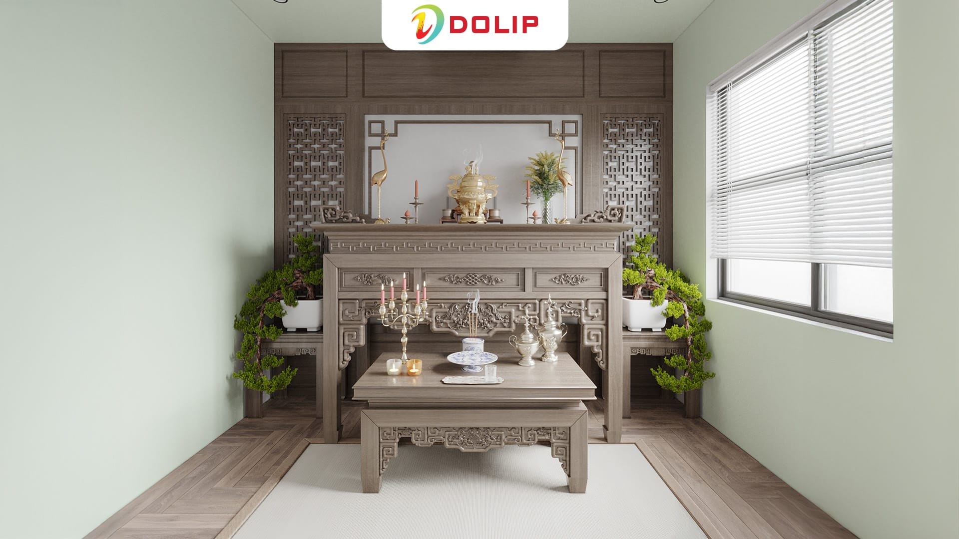 Top 30 màu sơn phòng thờ phong thủy đẹp trang nghiêm 19 Màu sơn phòng thờ giúp tạo sự hài hòa cho người mệnh Hỏa - AP116-2