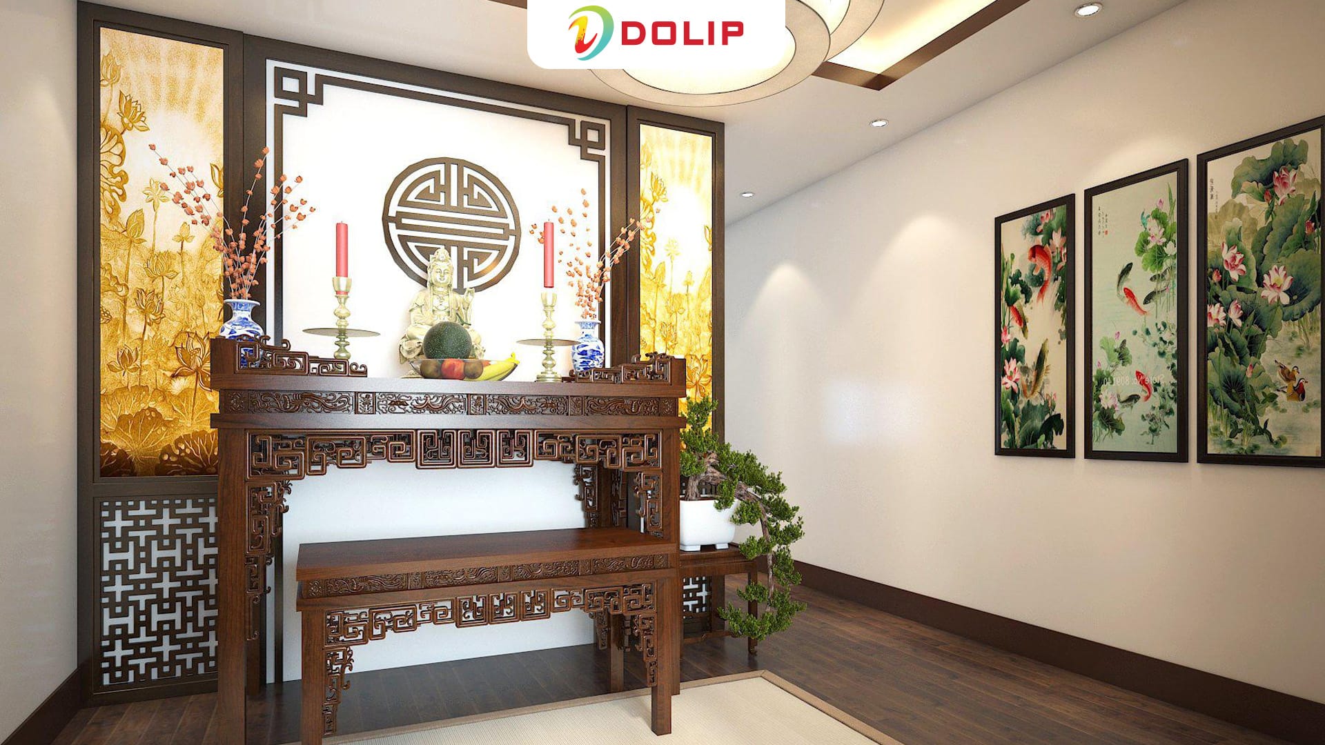 Top 30 màu sơn phòng thờ phong thủy đẹp trang nghiêm 21 Màu sơn phòng thờ cho người mệnh Thổ - AP32-2