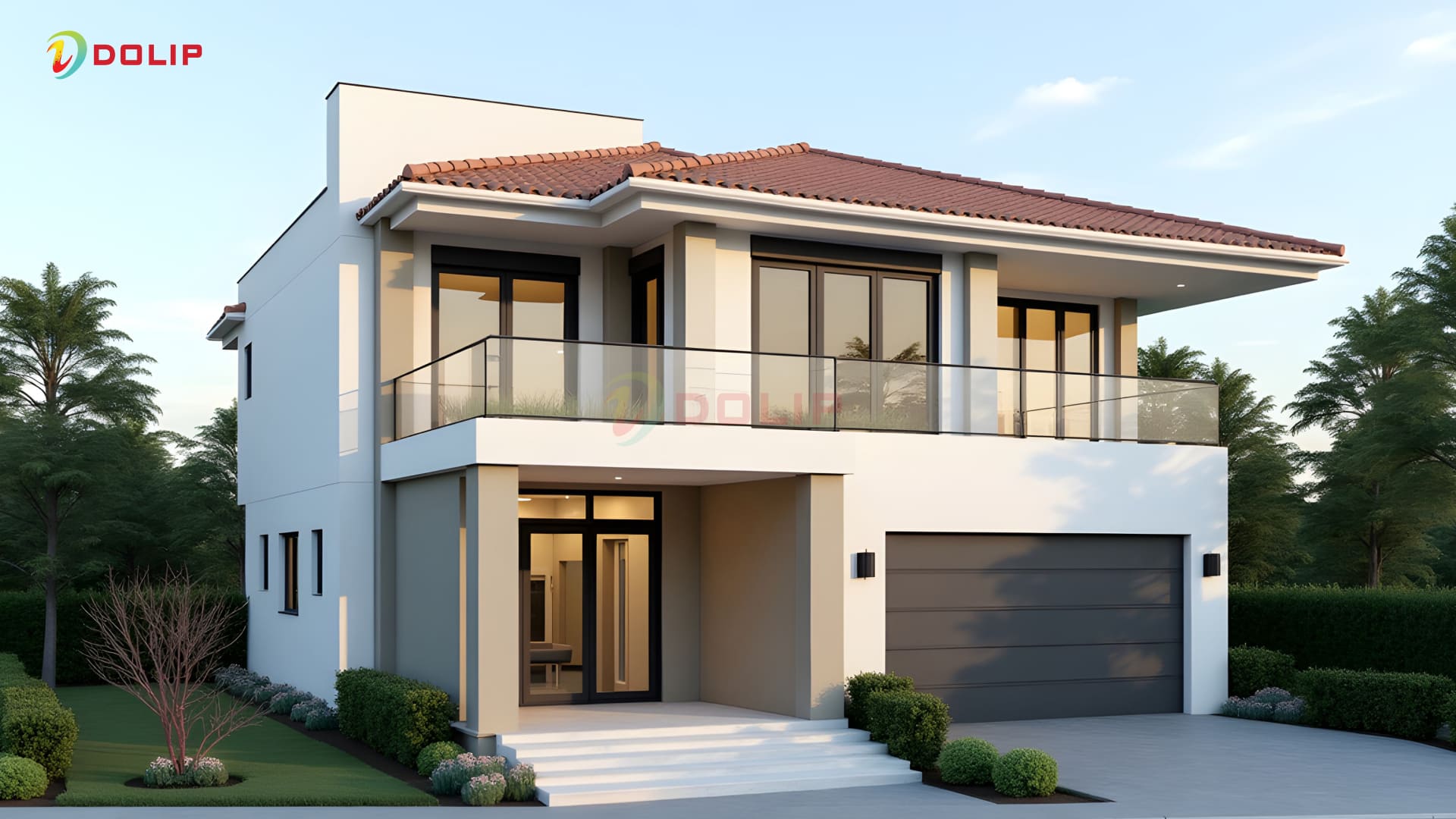 Phối màu sơn ngoại thất biệt thự 60-30-10