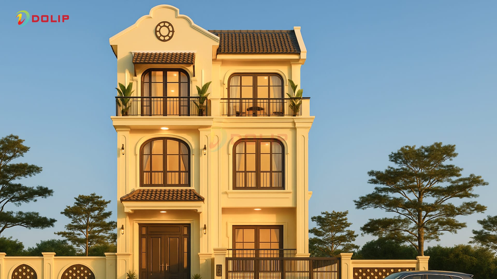 Cách phối màu sơn biệt thự phong cách Indochine - AP104-3
