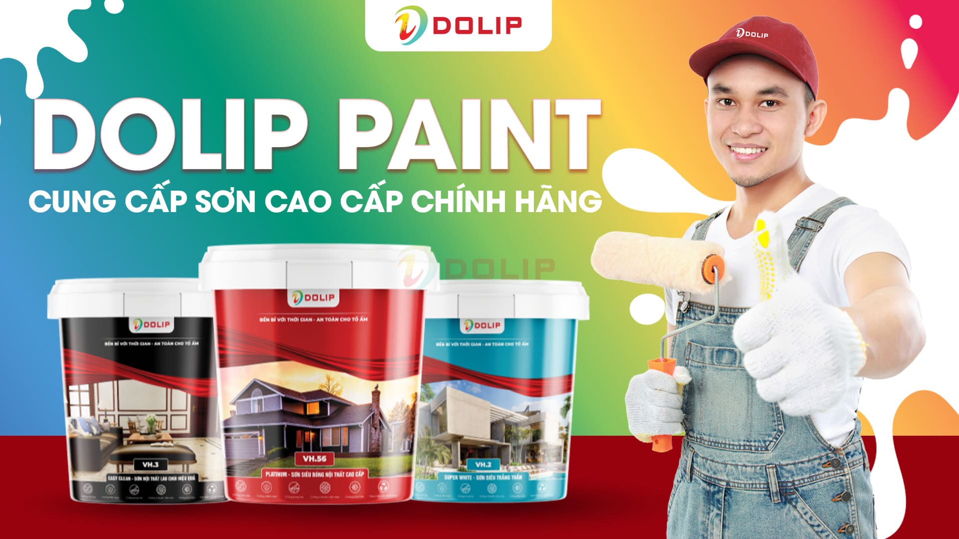 Nên chọn sơn chất lượng như Dolip Paint để sơn tường biệt thự