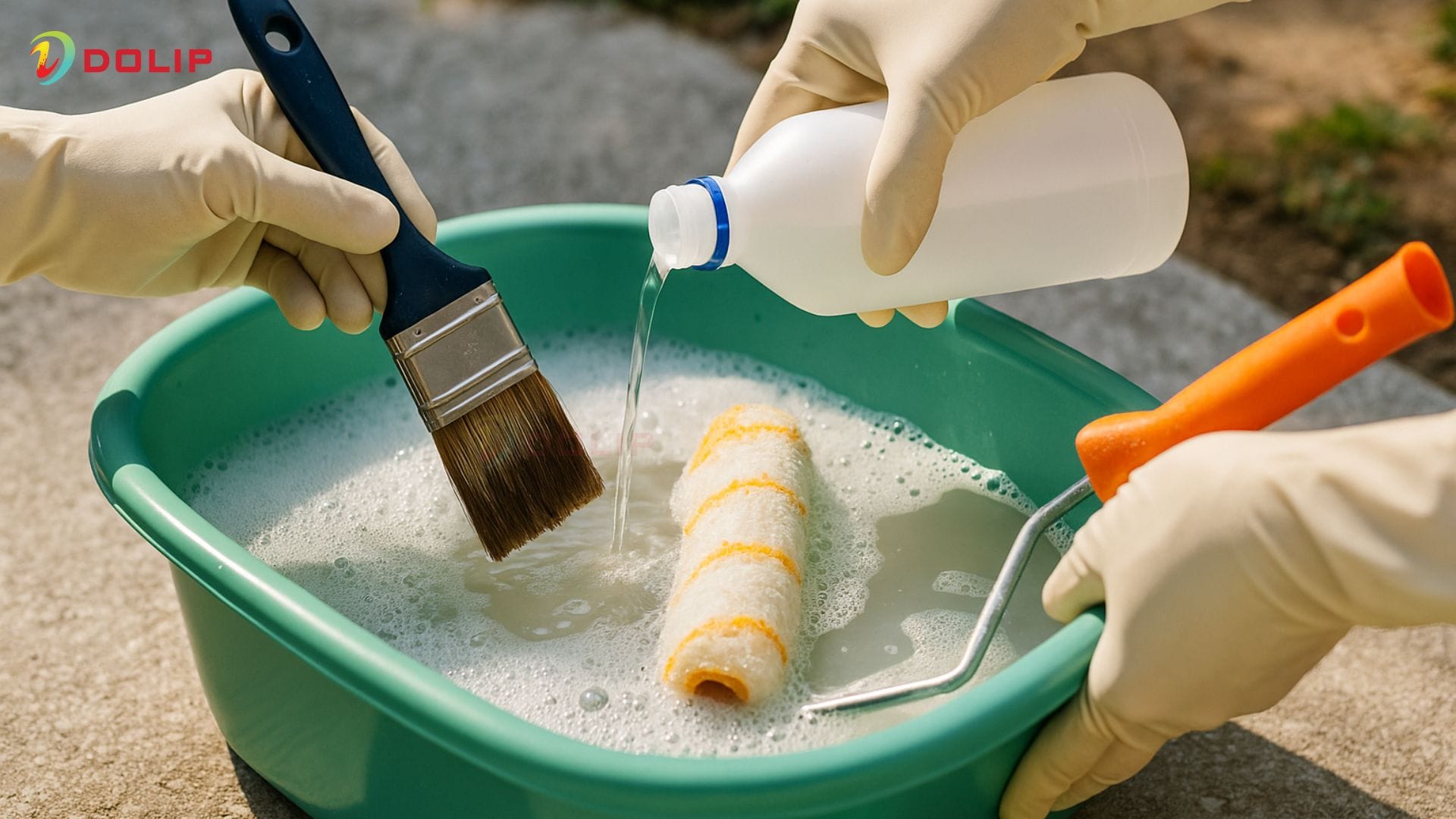 Dung môi pha sơn công nghiệp là gì? Các loại dung môi pha sơn công nghiệp phổ biến nhất 4 Sử dụng dung môi pha sơn để vệ sinh dụng cụ sơn