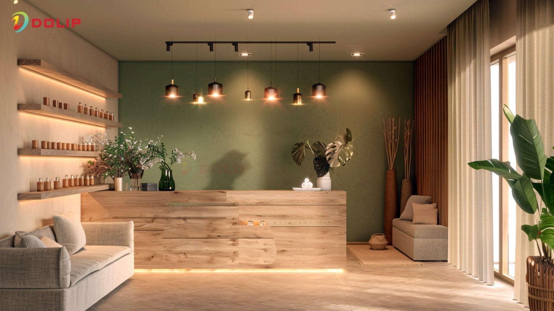 Màu sơn cho spa là điểm chạm đầu tiên, giúp định hình phong cách thương hiệu rõ ràng và chuyên nghiệp